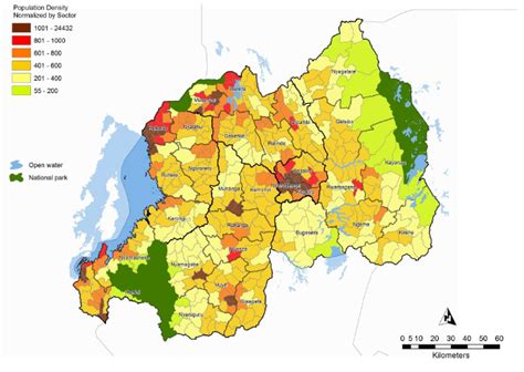 rwanda population density